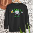 St Patricks Day Golf Golfing Irish Golfer Beer Humor Men Dad Men Sweatshirt