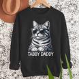 Tabby Daddy Cat Dad Graphic Grey Tabby Cat Lover Men Sweatshirt