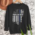 Thin Blue Line Proud Dad Police Family T-Shirt Men Sweatshirt