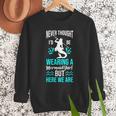 Never Thought I'd Be Wearing a Mermaid Dad Small Men Sweatshirt