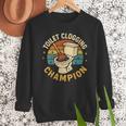 Toilet Clogging Champion Bathroom Humor Dad Jokes Men Sweatshirt