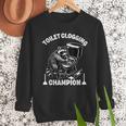 Toilet Clogging Champion Dad Joke Raccoon Trash Panda Men Sweatshirt Toilet Clogging Champion Dad Joke Raccoon Trash Panda Men Sweatshirt