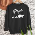 Twin Dad Papa Bear Two Cubs 2 Kids Men Sweatshirt