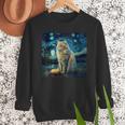 Van Gogh Starry Night Cat For Cat Lover Cat Mom And Cat Dad Men Sweatshirt