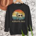 Vintage Axolotl Dad Axolotl Lovers Daddy Father's Day Men Sweatshirt