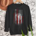 Vintage Baseball American Flag Classic Fit Tee For Dad And Mom Men Sweatshirt