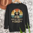 Vintage Boston Terrier Dad Dog Lovers Father's Day Tee Men Sweatshirt