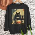 Vintage Japanese Cat Ramen Cat Dad Retro Graphic Women Men Sweatshirt Vintage Japanese Cat Ramen Cat Dad Retro Graphic Women Men Sweatshirt