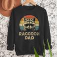 Vintage Raccoon Dad Raccoon Lovers Daddy Father's Day Men Sweatshirt