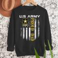 Vintage US Army Proud Dad With American Flag Men Sweatshirt