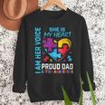 I Am Her Voice She Is My Heart Autism Awareness Daughter Dad Men Sweatshirt