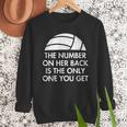 Volleyball Dad MoM Daughter Back Number Men Sweatshirt