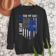 I Wear Blue For My Dad Colon Cancer Awareness Blue USA Flag Men Sweatshirt