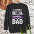 I Wear Purple For My Dad Pancreatic Cancer Support Men Sweatshirt
