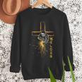 Welder Christian Cross Weld Welding Dad Jesus Lover Men Sweatshirt