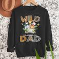 Wild Dad 1St Birthday Safari Jungle Animal Truck Men Sweatshirt