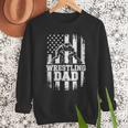 Wrestling Dad US Flag Fathers Day Wrestling Fans Men Sweatshirt