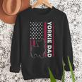 Yorkie Dog Vintage US American Flag Yorkie Dad Fathers Day Men Sweatshirt