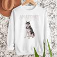 Anatomy Of A Siberian Husky Cute Dog Husky Mom Dad Men Sweatshirt