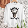 Camo Deer Hunting Is My Happy Place Dad Hunter Men Sweatshirt