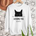 Cat Judging You Silently Cat Mom Dad Premium Tri-Blend Men Sweatshirt
