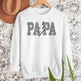 Checkered Papa Lightning Bolt Fathers Day Dad Grandpa Men Sweatshirt