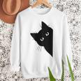Curious Cat Peeking Sneaky Cat Cat Mom Cat Dad Men Sweatshirt Curious Cat Peeking Sneaky Cat Cat Mom Cat Dad Men Sweatshirt