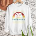 Cute Vintage Dad Level Unlocked Funny Gamer New Daddy Father Men Sweatshirt