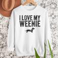Dachshund Dog I Love My Weenie Dad Mom Dog Lover Men Sweatshirt