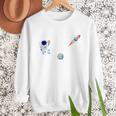 Dad Of The Birthday Boy Space Astronaut Birthday Family Men Sweatshirt