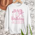 Dad Of The Birthday Girl Bow Cute Pink Matching Family Party Men Sweatshirt