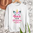 Dad Of The Birthday Girl Family Matching Unicorn Birthday Men Sweatshirt