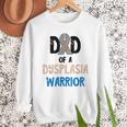 Dad Of A Hip Dysplasia Warrior Beige Blue Hip Dysplasia Men Sweatshirt