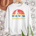 Dad Lawn Mowing Grassquatch Bigfoot Mower Garden Men Sweatshirt