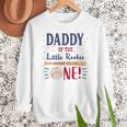 Daddy Dad First Birthday Little Rookie Baseball The Big One Men Sweatshirt Daddy Dad First Birthday Little Rookie Baseball The Big One Men Sweatshirt