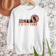 Disc Golf I'd Hit That Frisbee Golfer Retro Men Dad Men Sweatshirt
