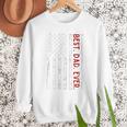 Distressed US American Flag Father Shirt Best Dad Ever Men Sweatshirt