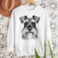 Dog Fingerprint Miniature Schnauzer Dad Mom Men Sweatshirt