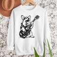 Dog Guitarist Guitar Pembroke Welsh Corgi Dad Mom Men Sweatshirt