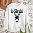 Donkey Mom Or Dad I Love My Donks Farmer Men Sweatshirt