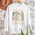 Don't Be A Dumb Bass Fish Camo American Flag Dad Jokes Men Sweatshirt
