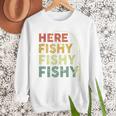 Fishing Here-Fishy Bass Fish Dad Men Sweatshirt Fishing Here-Fishy Bass Fish Dad Men Sweatshirt