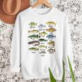 Fishing-Shirt Types Of Freshwater Bass Fish Dad Jokes Men Sweatshirt