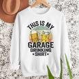 Garage Drinker Dad Vintage Beer This Is My Garage Drinking Men Sweatshirt