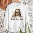 I'm Telling Dad Jesus Wearing Sunglasses Christian Fathers Men Sweatshirt I'm Telling Dad Jesus Wearing Sunglasses Christian Fathers Men Sweatshirt
