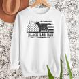 Lab Dad Distressed American Flag Patriotic Dog Men Sweatshirt