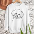Line Art Dad Mom Dog Bichon Frise Men Sweatshirt
