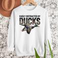 Mallard Duck Hunting Camo Easily Distracted Duck Dad Men Sweatshirt