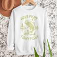 Men Here-Fishy Bass Fish Dad Fishing From Daughter Son Men Sweatshirt Men Here-Fishy Bass Fish Dad Fishing From Daughter Son Men Sweatshirt