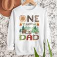 One Happy Dad Camper 1st Birthday Boy Camping Bear Men Sweatshirt